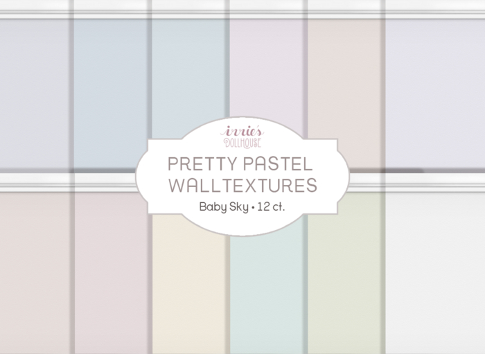 i { DH } Pretty Pastel Crown Molding Walls *Baby Sky*