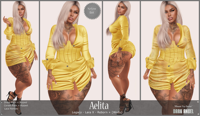 Dark Angel : Aelita Set - Yellow [Legacy - Lara X - Reborn|Waifu]