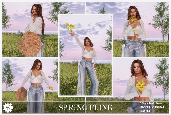 .::Hazeel::. Spring Fling ~ Bento Pose Pack