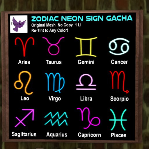 [ free bird ] Zodiac Neon Sign - Aquarius