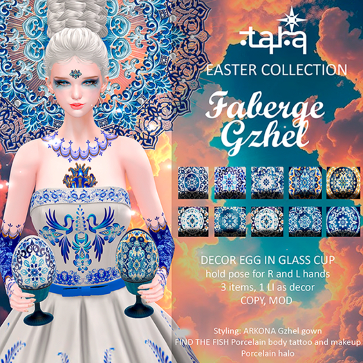 ~TARA~Faberge Gzhel egg