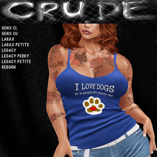 I love dogs. It's people who anny me. Women's Tank (WT1)  <Wear Me>
