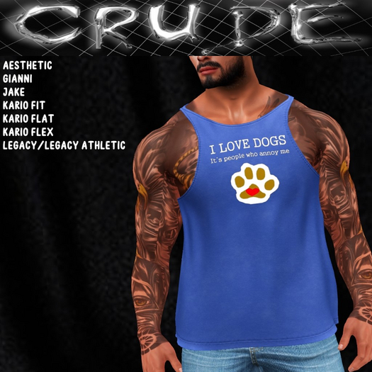 I love dogs. It's people who annoy me. Men's Tank (MT1)  <Wear Me>