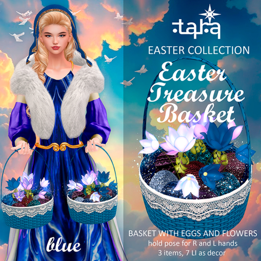 ~TARA~ Easter Treasure Basket (blue)