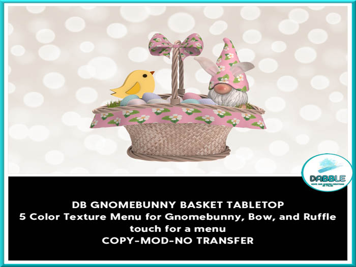DB GNOMEBUNNY BASKET TABLETOP add me