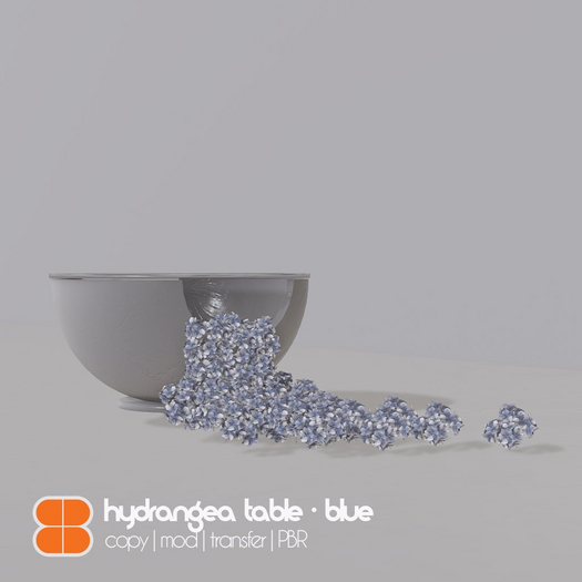 8 Wedding Collection 2025 -  Hydrangea Table - BLUE pbr