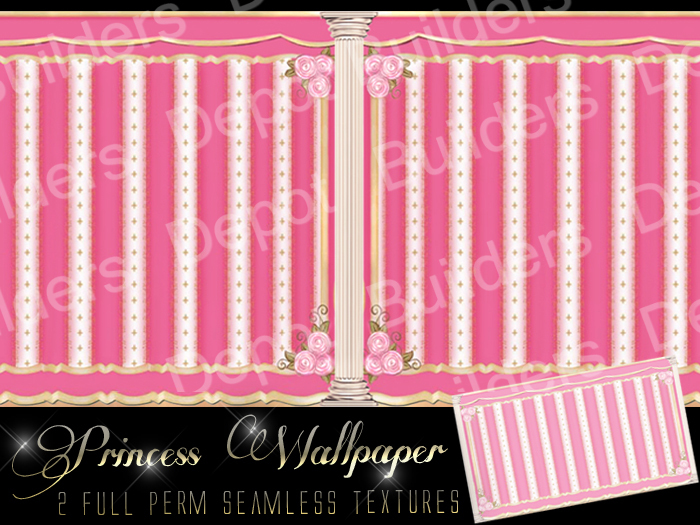 FULL PERM 2 Princess Wallpaper Seamless Textures
