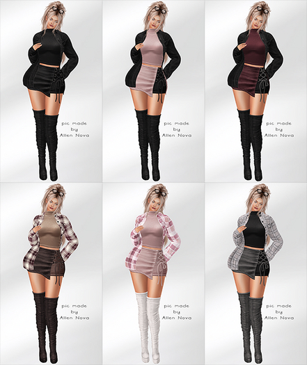 Aprelle Maple SET w RARES (2+3+4+5)+JACKET/TOP/SKIRT/PLATFORMS