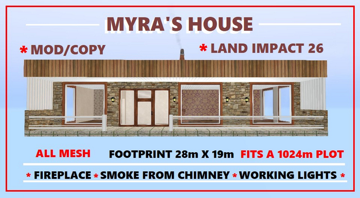 REZ-FAUX MYRA'S HOUSE (Boxed) 26Li