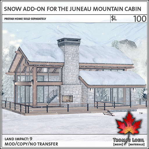 Trompe Loeil - Snow Add-On for the Juneau Mountain Cabin [mesh]