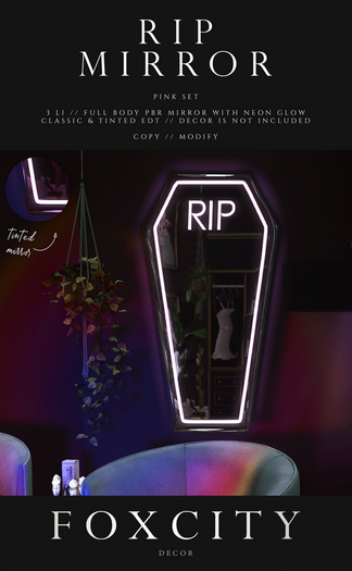 FOXCITY. Decor - RIP Mirror (Pink)
