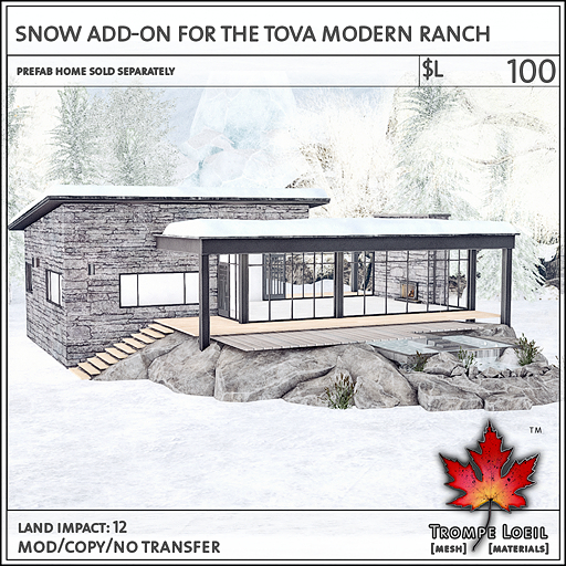 Trompe Loeil - Snow Add-On for the Tova Modern Ranch [mesh]