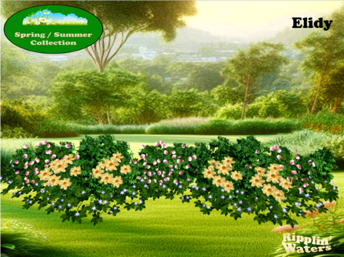 Second Life Marketplace - RW - Flower bushes hedge border *Elidy* c/m