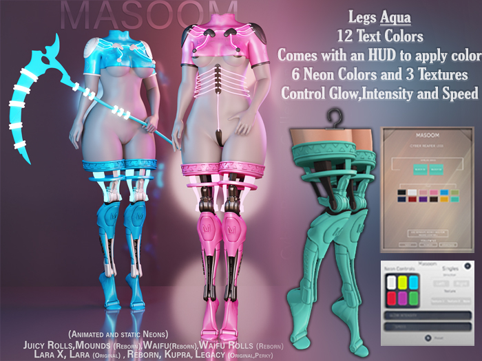  [[ Masoom ]] Cyber Reaper Piernas - Aqua