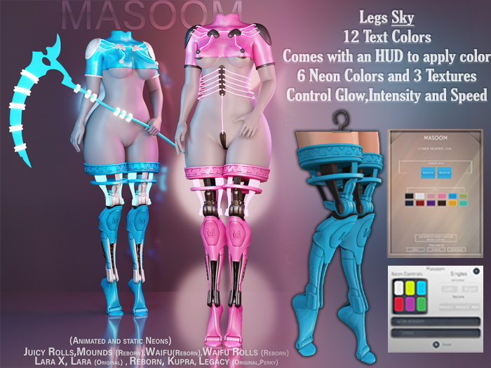 [[ Masoom ]] Cyber Reaper Legs - Sky