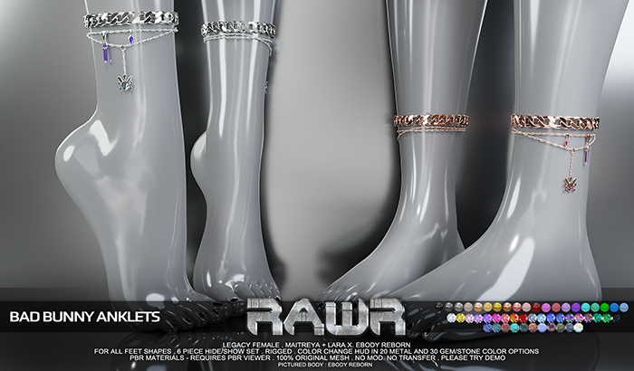 RAWR! Bad Bunny Anklets DEMO (add me)