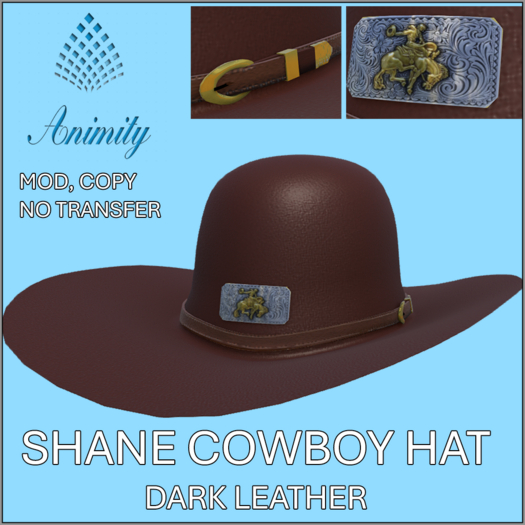 *Animity* Shane American Cowboy Hat