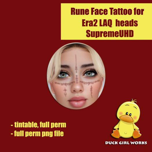 Face Tattoo for Laq Era2 : Runes