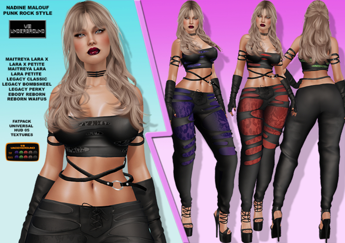 **NADINE MALOUF FATPACK PUNK ROCK STYLE COMPLETE OUTFIT**