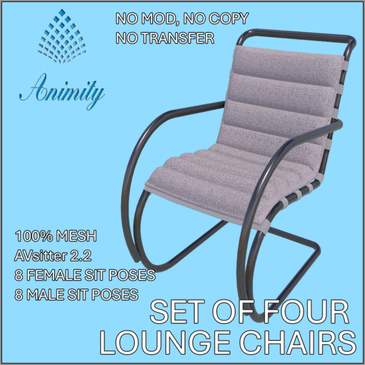 *Animity* Mesh Lounge Chairs (set of 4)