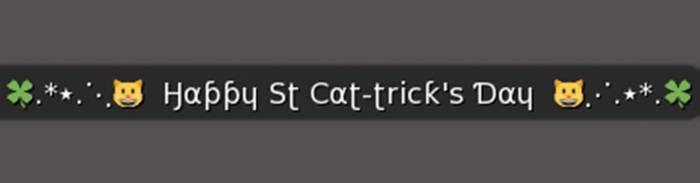 :: MG ::  Happy St Cat-tricks Day - Dinkie Gesture (with Sound)