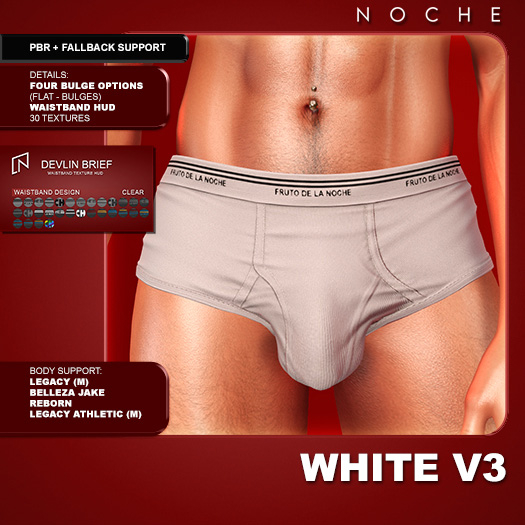 Noche. Devlin Briefs White