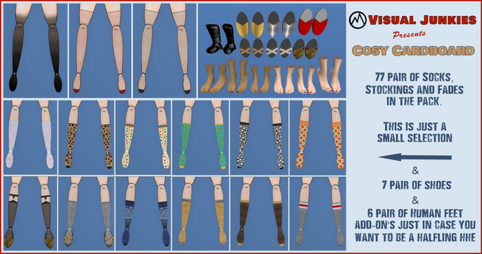 FREE 77! Cardy&Cardo Socks+Shoes+Human Feet for Cardy & Cardo PMR