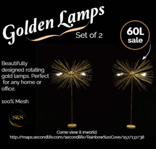 Rotating Gold Lamps
