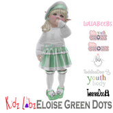 KL Eloise Green Dots Outfit Boxed
