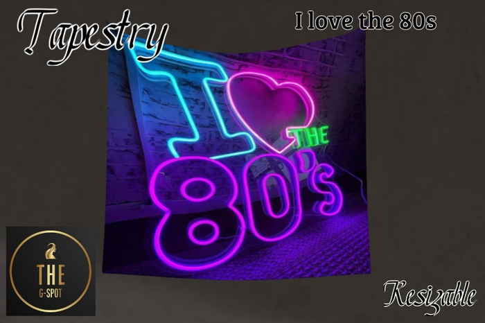 I Love the 80's Tapestry
