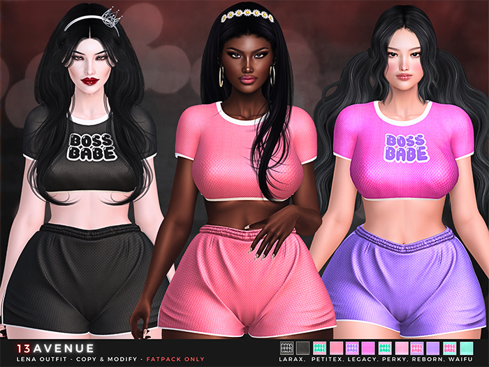 [-50% OFF] Lena TOP SET - FATPACK - COPY & MOD • LaraX • Reborn • Legacy • PetiteX • Waifu • Perky