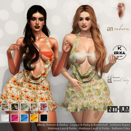 Sage Dress Fatpack: eBody Reborn & Waifus - Maitreya LaraX & LaraX Petite - Legacy & Bombshell & Perky - Kupra - Erika