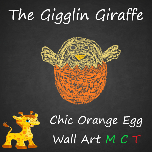 Chic Orange Egg Wall Art