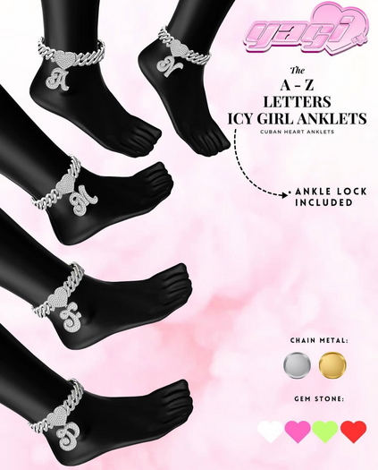 [YAGI] R icy girl anklets FATPACK