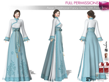 Full Perm Female Asian Traditional Fancy Dress With Front Bow For Legacy Maitreya 5.3 LaraX Slink Belleza Ebody Reborn