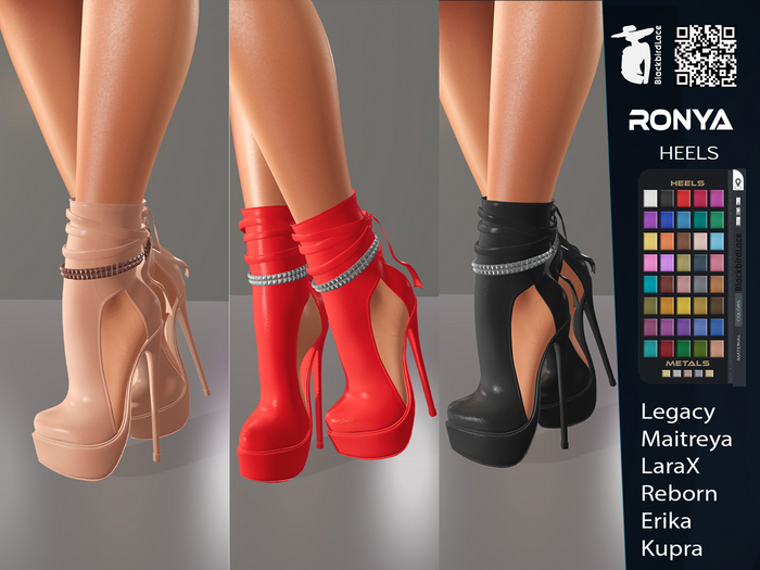 50 off >>Ronya Heels By BlackbirdLace