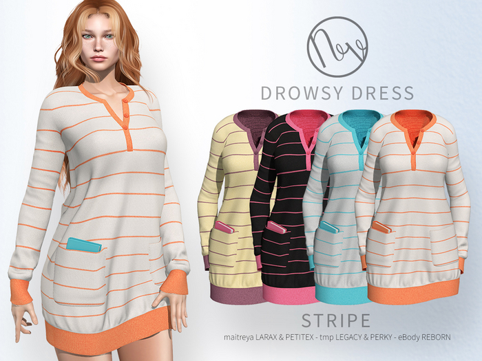 neve dress - drowsy stripe