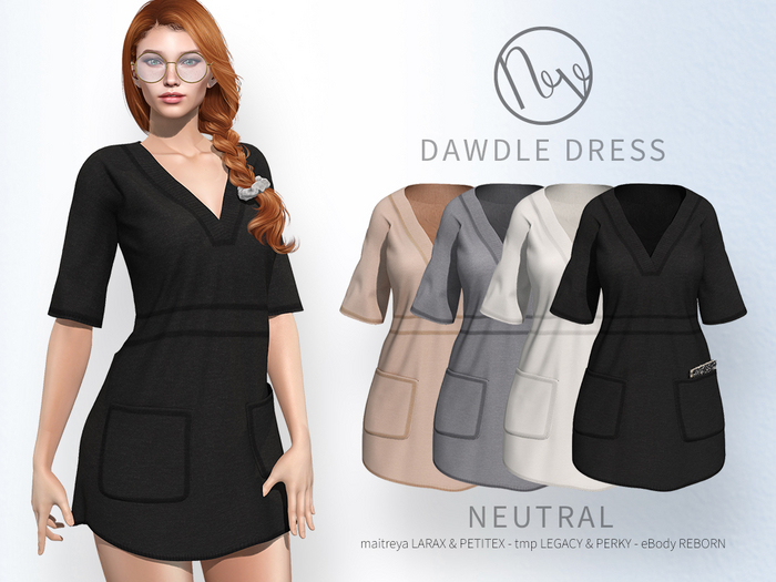 neve dress - dawdle neutral