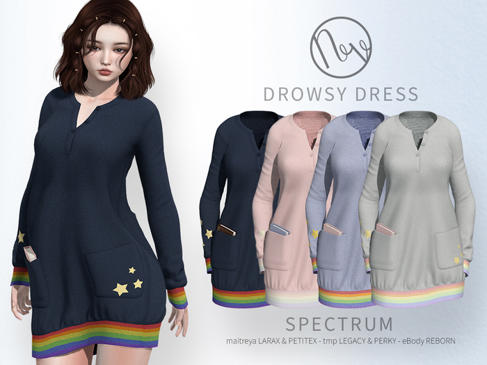 neve dress - drowsy spectrum