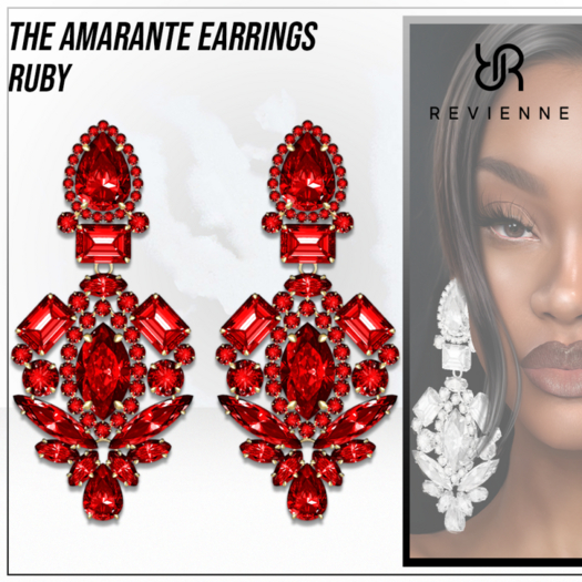 Revienne: The Amarante Earrings [RUBY]