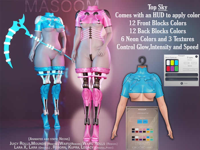 [[ Masoom ]] Cyber Reaper Top - Sky