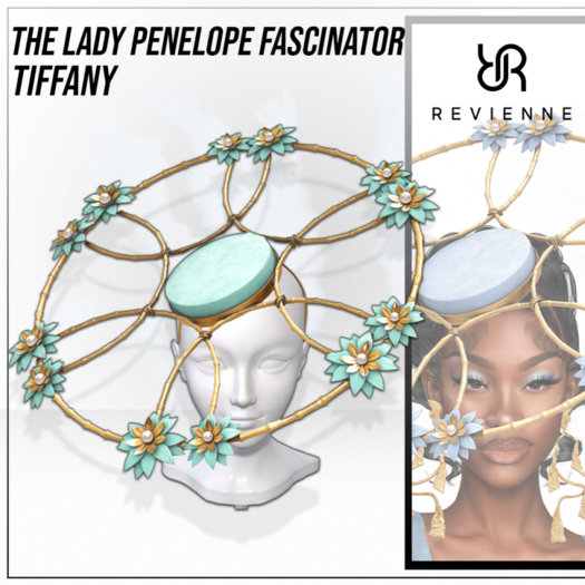 Revienne: The Lady Penelope Fascinator [TIFFANY]
