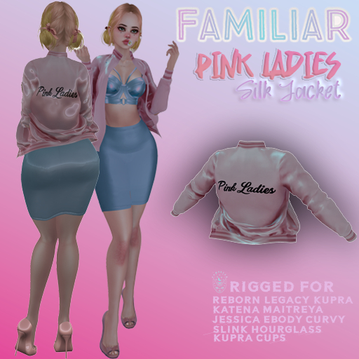 .:Familiar:. Pink Ladies Silk Jacket 