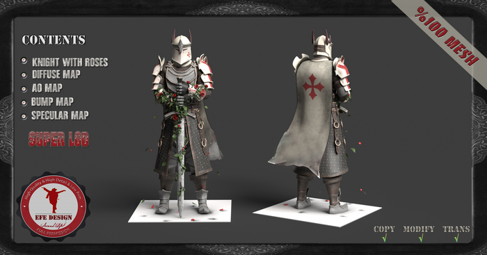 (Efe Design) Knight With Roses Fullperm