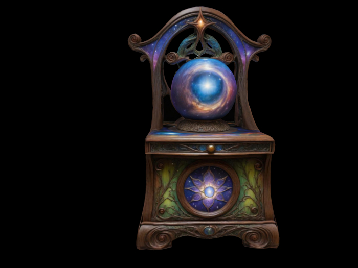 HB: Wiccan Crystal Ball Stand Statue FuLL PERM