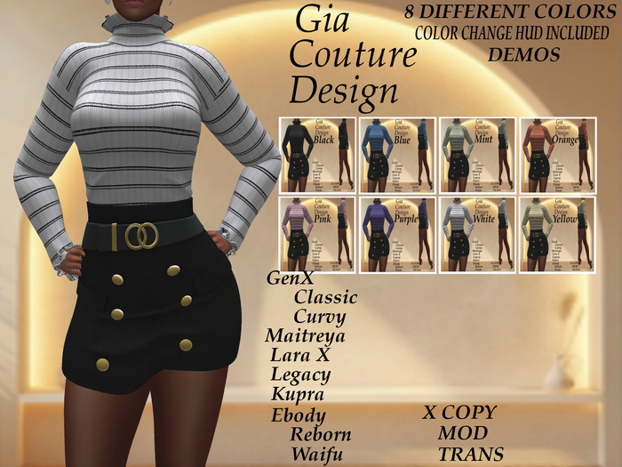 "GCD" Anessa Skirt Outfit DEMOS
