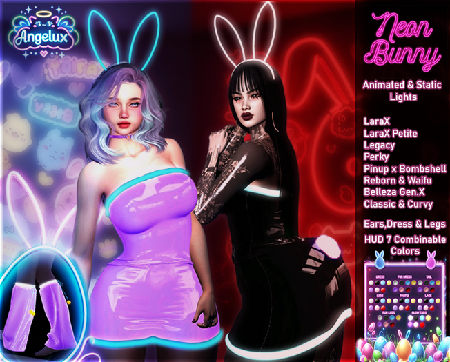*Angelux* Neon Bunny