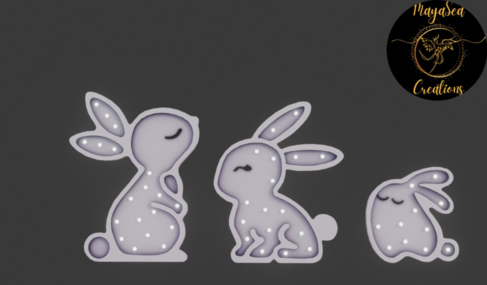 3 Bunnies Wall Decor Full Perm Mesh ♥