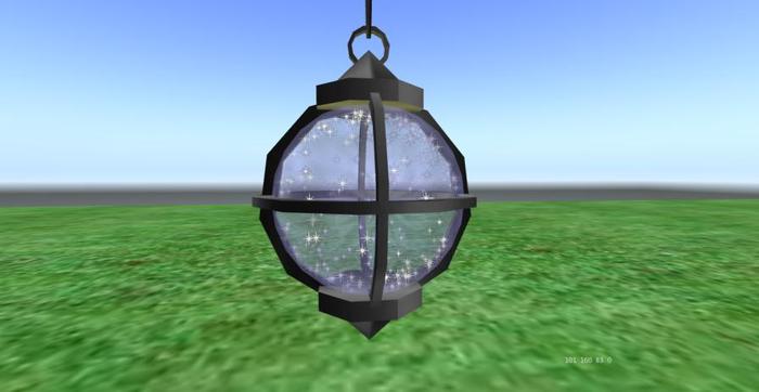 Hanging Globe (Iron) with particle stars
