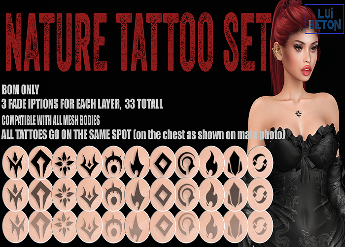 LUIBETON - NATURE - TATTOO  - SET